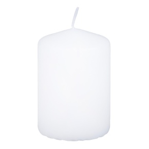 Свеча-столбик, H7,5xD5см, белый в интернет-магазине флористических аксессуаров Азалия Декор