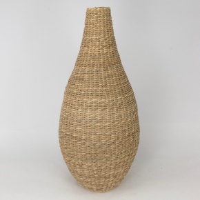 Ваза плетеная (растительный материал), D28xH62см, натуральный в интернет-магазине флористических аксессуаров Азалия Декор