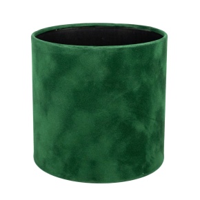 Коробка подарочная круглая без крышки Lockwet с пласт. вставкой (бархат), D16xH16 см, темно-зеленый в интернет-магазине флористических аксессуаров Азалия Декор