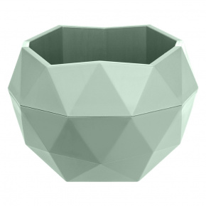 Кашпо Топаз (пластик), D12,5xH9см, 0,45л, нефритовый в интернет-магазине флористических аксессуаров Азалия Декор