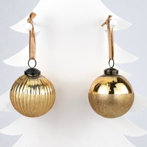 Украшение подвесное Шар (стекло) , D8см, в асс., бронзовый в интернет-магазине флористических аксессуаров Азалия Декор