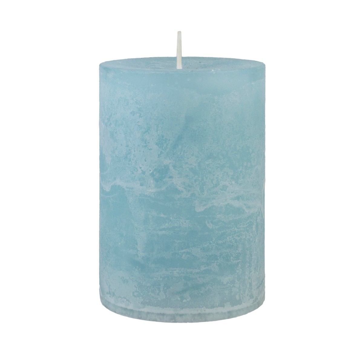 Свеча-столбик с ароматом Белый чай (55 часов), H10xD7см, голубой в интернет-магазине флористических аксессуаров Азалия Декор