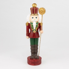 Сувенир Щелкунчик (полирезин), H16x5,5x4см, красный в интернет-магазине флористических аксессуаров Азалия Декор