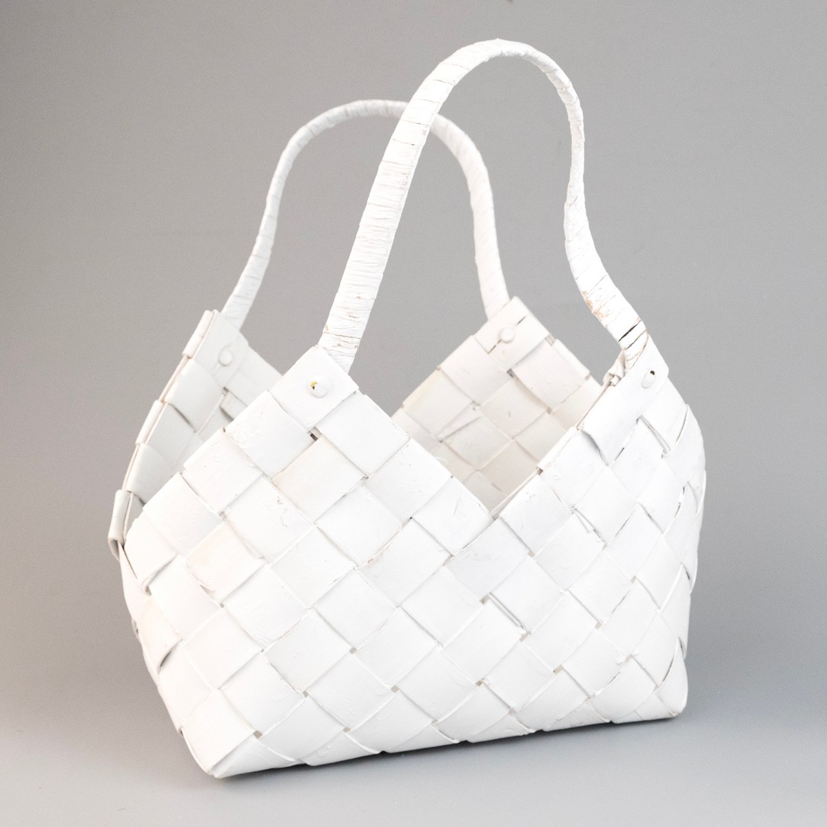 Набор корзин плетеных Сумка 3шт. (секвойя), 28x18x19xН30см, отбеленный в интернет-магазине флористических аксессуаров Азалия Декор