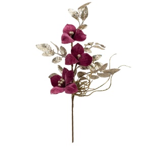 Ветка с цветами, 71см, темно-розовый в интернет-магазине флористических аксессуаров Азалия Декор