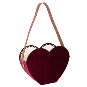 Кашпо для цветов Сердце, 19х8хН15см, красный в интернет-магазине флористических аксессуаров Азалия Декор