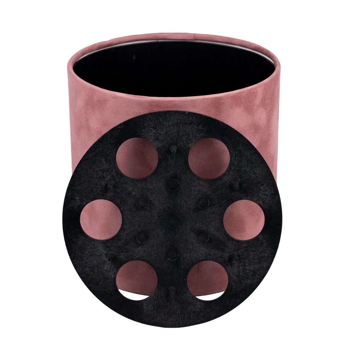 Коробка подарочная круглая без крышки Lockwet с пласт. вставкой (бархат), D16xH16 см, персиковый в интернет-магазине флористических аксессуаров Азалия Декор