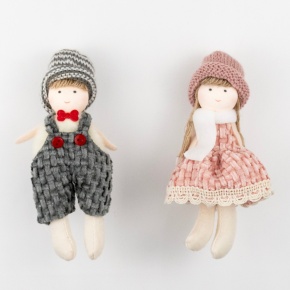 Украшение подвесное Мальчик/Девочка, H14х4х3см, цв. в асс. в интернет-магазине флористических аксессуаров Азалия Декор