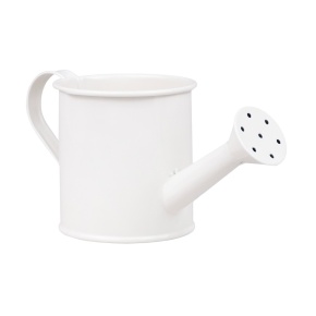 Кашпо Лейка (металл), D7,5х19xH7,5см, белый в интернет-магазине флористических аксессуаров Азалия Декор