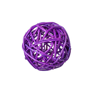 Набор шаров плетеных (ротанг) 6шт., D8см, фиолетовый в интернет-магазине флористических аксессуаров Азалия Декор