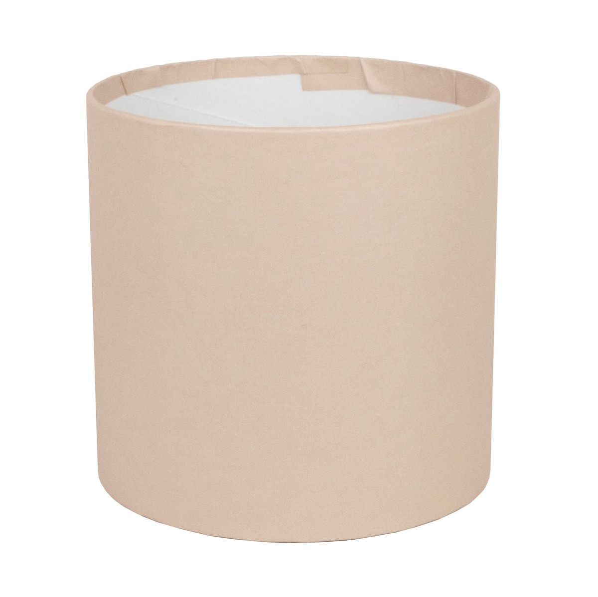 Коробка подарочная круглая без крышки, D16xH16 см, кремовый в интернет-магазине флористических аксессуаров Азалия Декор