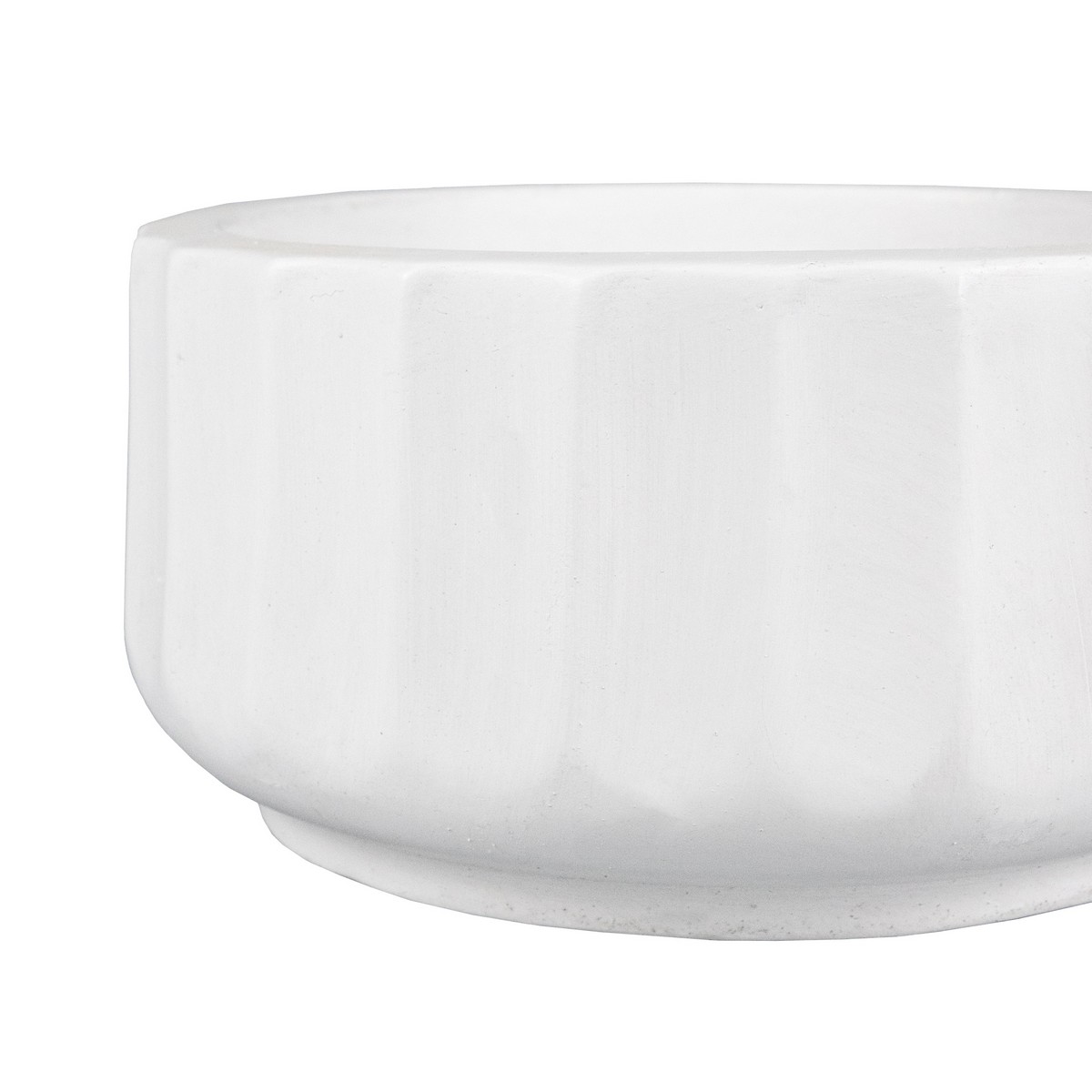 Кашпо Риб (файбергласс), D22xH11см, белый в интернет-магазине флористических аксессуаров Азалия Декор