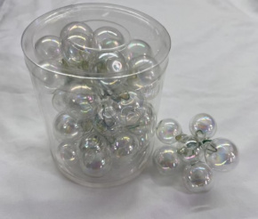 Набор шаров 36 шт. на проволоке (стекло), D2,5-3см, в асс., прозрачный в интернет-магазине флористических аксессуаров Азалия Декор