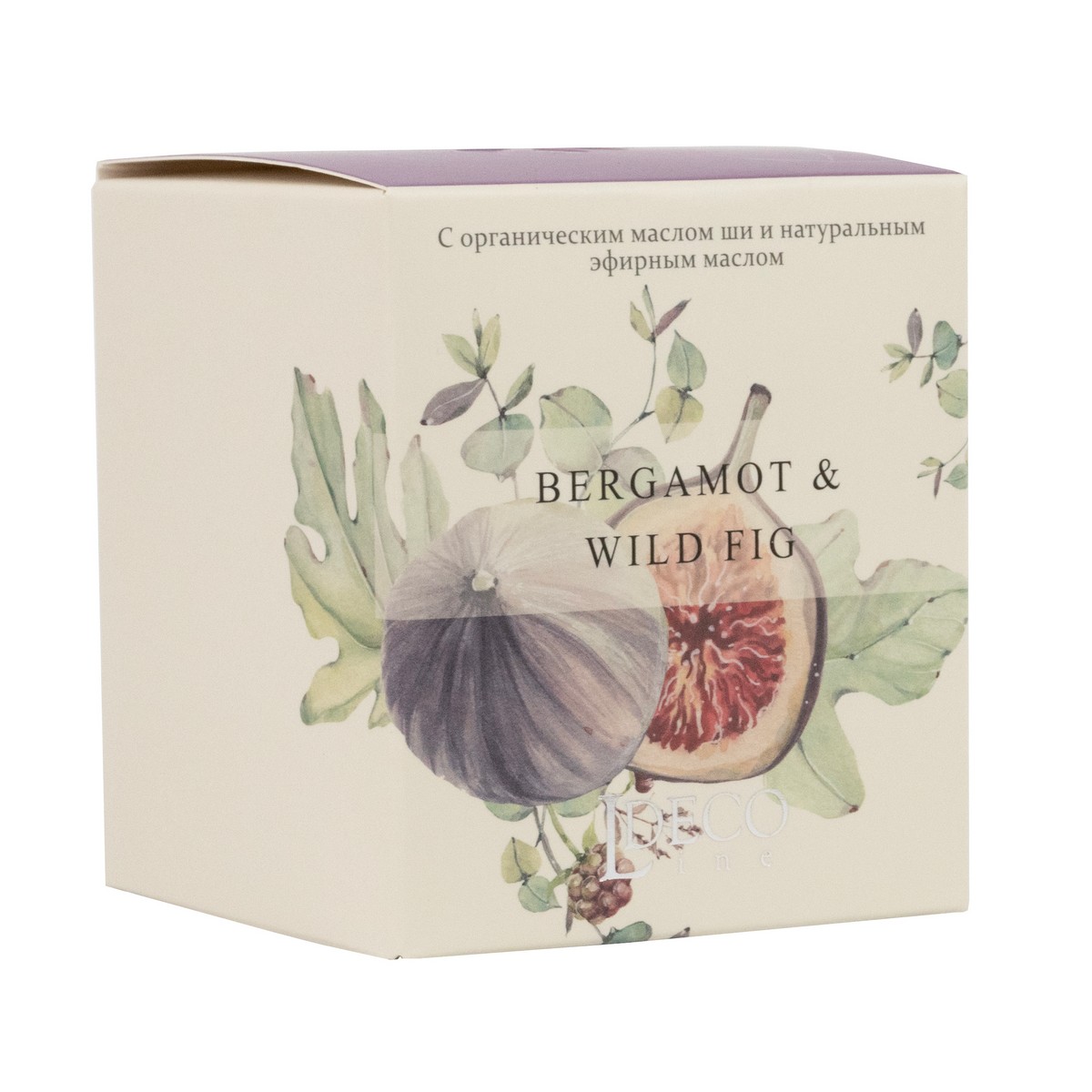 Свеча в стакане с ароматом Бергамота и инжира (30 часов, стекло), D7,5xH8,5см, прозрачный в интернет-магазине флористических аксессуаров Азалия Декор