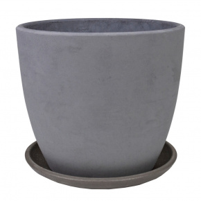 Кашпо Грэй (бетон), D30xH28см, 13л, серый в интернет-магазине флористических аксессуаров Азалия Декор