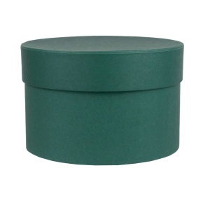 Коробка подарочная круглая, D15xH10 см, изумрудный в интернет-магазине флористических аксессуаров Азалия Декор