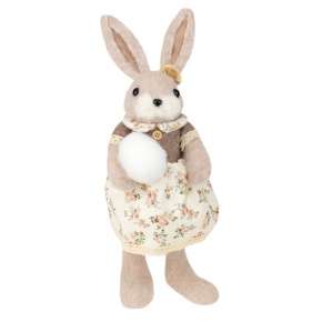 Сувенир Заяц (пенопласт/текстиль), H40x11х14см, кремовый в интернет-магазине флористических аксессуаров Азалия Декор