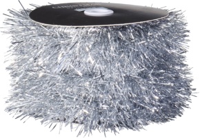 Гирлянда Мишура (пластик), 10м, серебряный в интернет-магазине флористических аксессуаров Азалия Декор