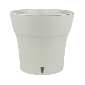 Кашпо со вставкой Дали Софт (пластик), D19,5xH17,5см, 3,5л, серый в интернет-магазине флористических аксессуаров Азалия Декор