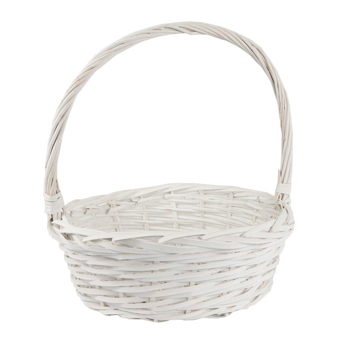 Набор корзин плетеных 4шт. (ива), D50x18xH50см, белый в интернет-магазине флористических аксессуаров Азалия Декор