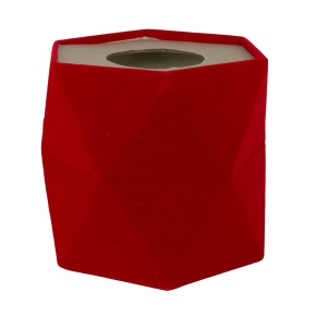 Кашпо для цветов, 16,6x14,6x15см, красный в интернет-магазине флористических аксессуаров Азалия Декор