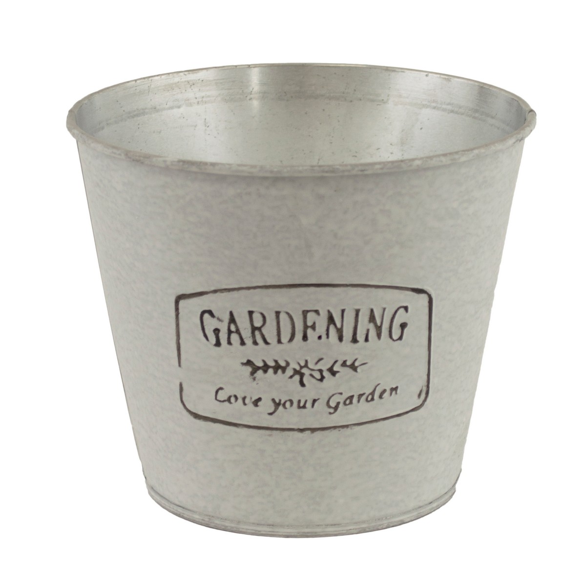 Кашпо (металл), D14xH12см, белый в интернет-магазине флористических аксессуаров Азалия Декор