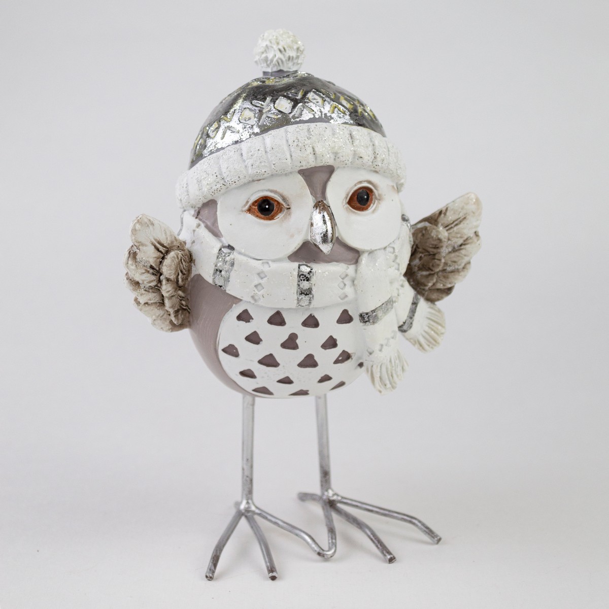 Сувенир Сова (полирезин), H17x12x9см, в асс., серый в интернет-магазине флористических аксессуаров Азалия Декор