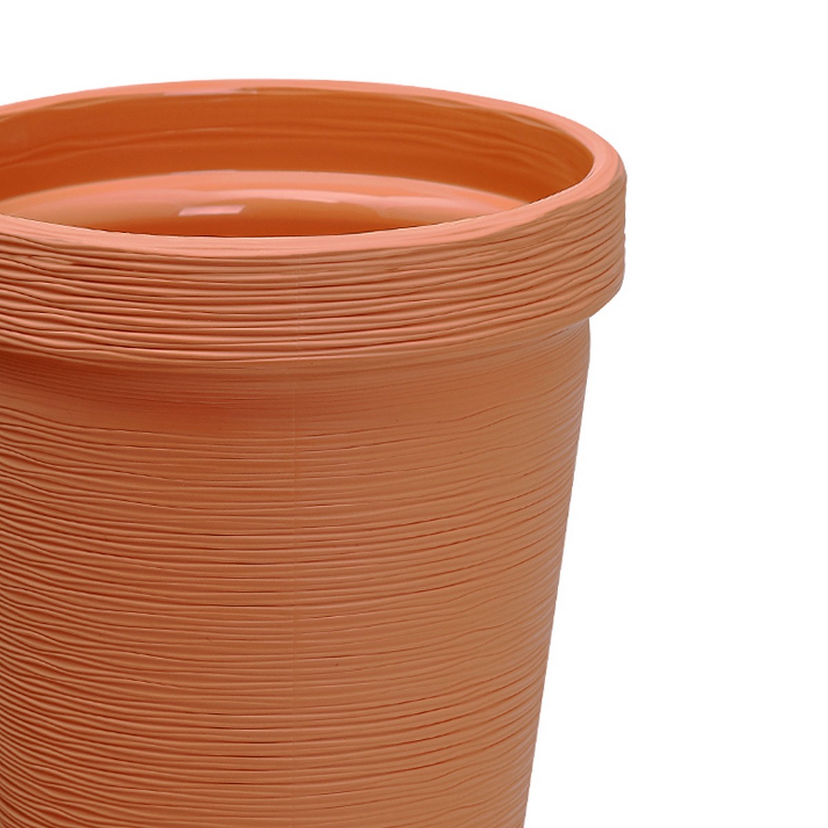 Кашпо со вставкой Терра (пластик), D13xH13см, 1,1л, оранжевый в интернет-магазине флористических аксессуаров Азалия Декор
