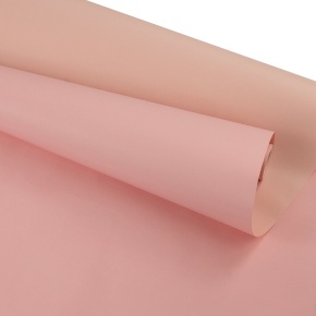 Бумага упаковочная крафт двусторонняя 60гр, 68 см 10 м, ванильный/светло-розовый в интернет-магазине флористических аксессуаров Азалия Декор