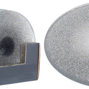 Подсвечник-тарелка (стекло), D20см, серебряный в интернет-магазине флористических аксессуаров Азалия Декор