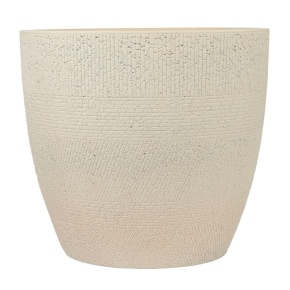 Кашпо Деним (бетон), D30xH28см, 13л, белый в интернет-магазине флористических аксессуаров Азалия Декор