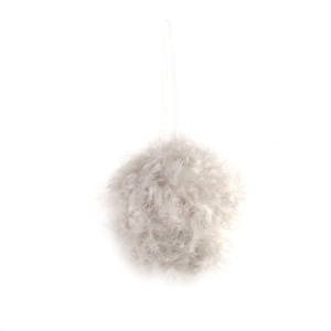 Украшение подвесное Шар, D12см, белый в интернет-магазине флористических аксессуаров Азалия Декор