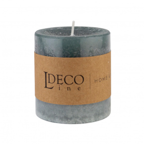 Свеча-столбик с ароматом Зеленый чай (38 часов), H7,5xD7см, зеленый в интернет-магазине флористических аксессуаров Азалия Декор