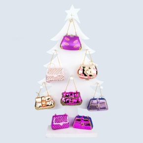 Украшение подвесное Сумочка (стекло), 7,5х3х5,5см, цв. в .асс. в интернет-магазине флористических аксессуаров Азалия Декор