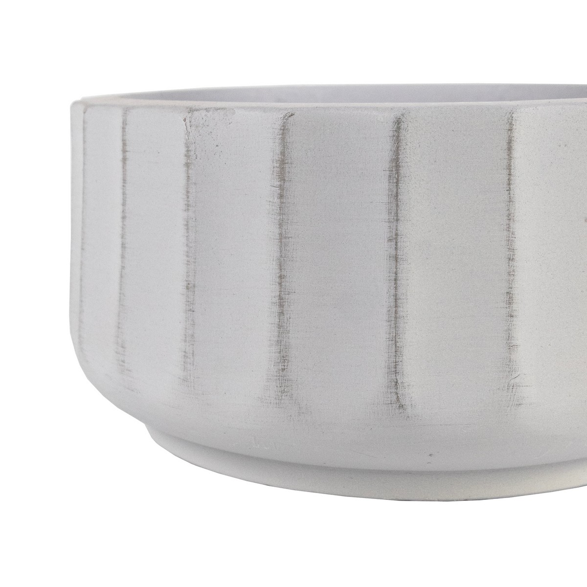 Кашпо Риб (файбергласс), D22xH11см, серый в интернет-магазине флористических аксессуаров Азалия Декор