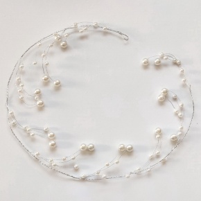 Гирлянда с жемчугом, 115см, белый в интернет-магазине флористических аксессуаров Азалия Декор