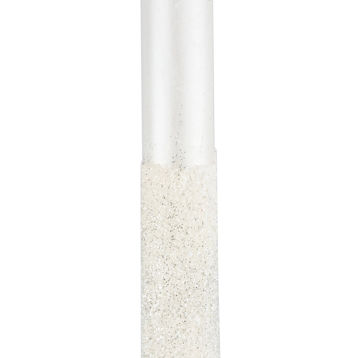 Набор столовых свечей с глиттером 2шт., H25xD2см, белый в интернет-магазине флористических аксессуаров Азалия Декор