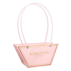 Сумка для цветов водостойкая Трапеция (крафт), 23х9х11см (в уп. 10шт.), розовый в интернет-магазине флористических аксессуаров Азалия Декор