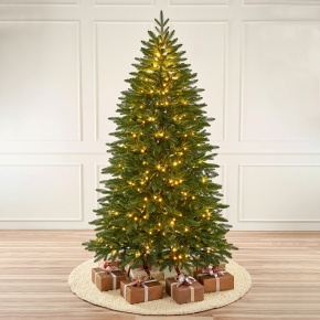 Ель искусственная с лампочками Cамарская (PE), 2,4м, зеленый в интернет-магазине флористических аксессуаров Азалия Декор