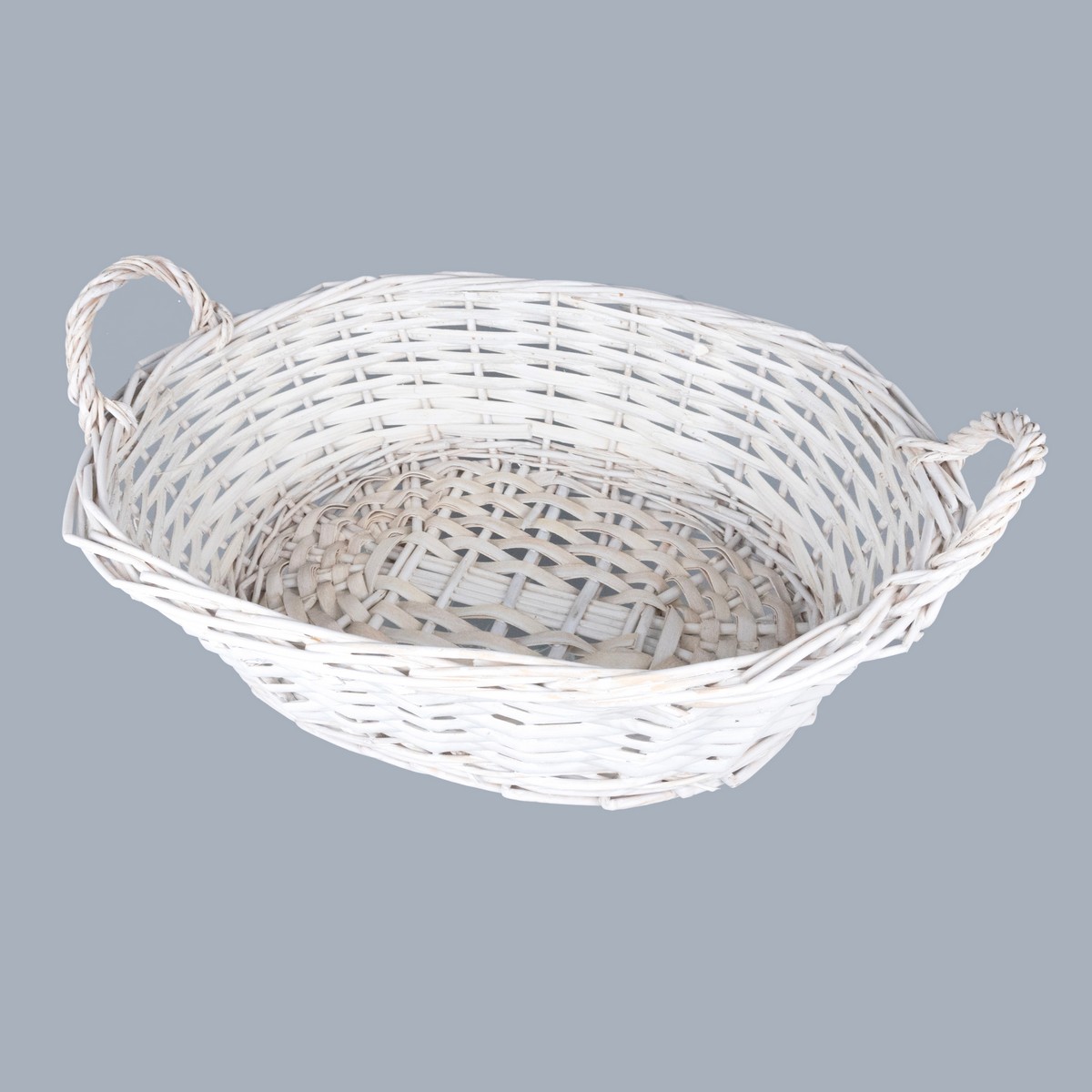 Поднос плетеный овальный (ива), 42x31xH12см, отбеленный в интернет-магазине флористических аксессуаров Азалия Декор