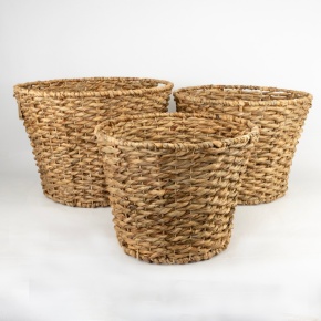 Набор корзин плетеных 2шт. (растительный материал), D48хH34см, натуральный в интернет-магазине флористических аксессуаров Азалия Декор