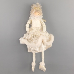 Украшение подвесное Принцесса, Н36х16х12,5см, шампань в интернет-магазине флористических аксессуаров Азалия Декор