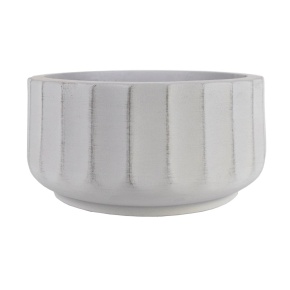 Кашпо Риб (файбергласс), D22xH11см, серый в интернет-магазине флористических аксессуаров Азалия Декор