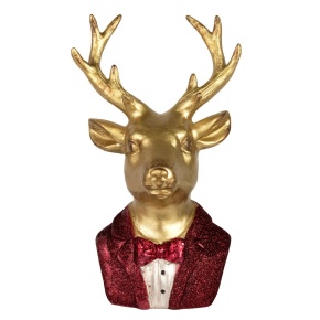 Сувенир Олень (полирезин), Н24,5х14,5х11,5см, красный в интернет-магазине флористических аксессуаров Азалия Декор