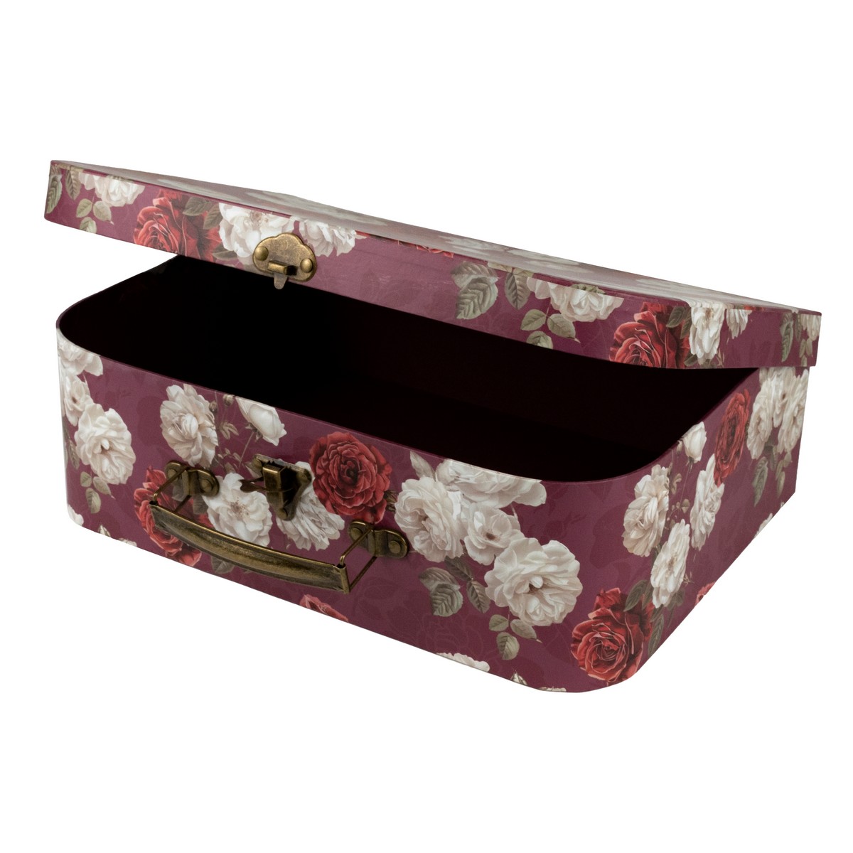 Набор коробок подарочных Чемодан 3шт., 30,2х21,9хH9,5см, красный/белый в интернет-магазине флористических аксессуаров Азалия Декор