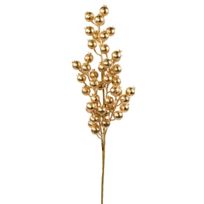 Ветка с ягодами, H67 см, золотой в интернет-магазине флористических аксессуаров Азалия Декор