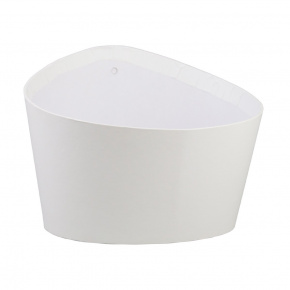 Кашпо для цветов Овальное (картон), 18x15xH13см, белый в интернет-магазине флористических аксессуаров Азалия Декор