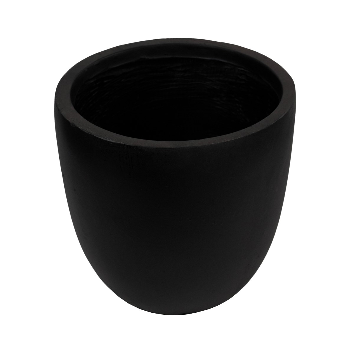 Кашпо Стоун (файбергласс), D28xH27,5см, черный в интернет-магазине флористических аксессуаров Азалия Декор