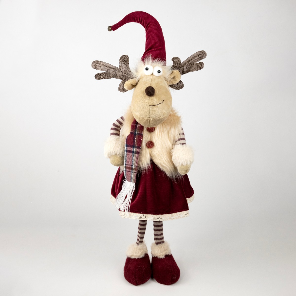 Сувенир Лось Мальчик/Девочка, Н54х18х12см, в асс., красный в интернет-магазине флористических аксессуаров Азалия Декор