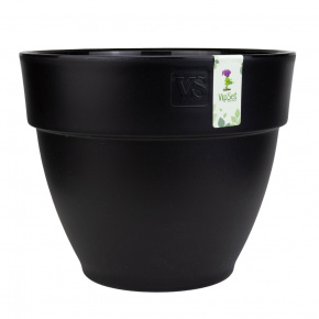Кашпо со вставкой Лори (пластик), D25xH20,4см, 6,7л, черный в интернет-магазине флористических аксессуаров Азалия Декор